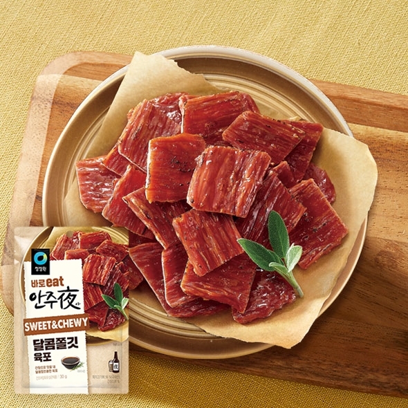 청정원 바로eat 안주夜 달콤쫄깃 육포 30g