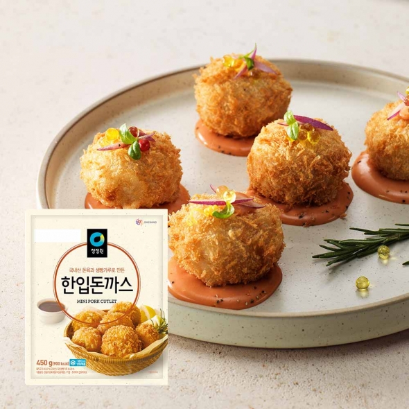 청정원 한입 돈까스 450g