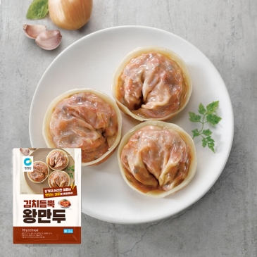청정원 김치듬뿍 왕만두 770g