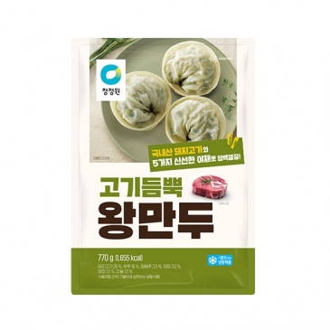 청정원 고기듬뿍 왕만두 770g