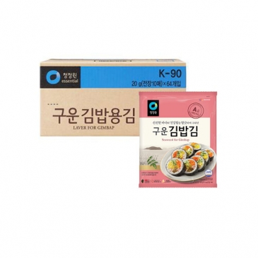 [박스]청정원 구운 김밥용 김 20g 64봉((1절x10매)x64개/전장)