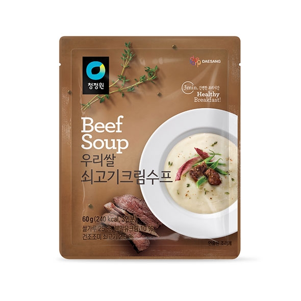 청정원 우리쌀 쇠고기크림 수프 60g(3인분)