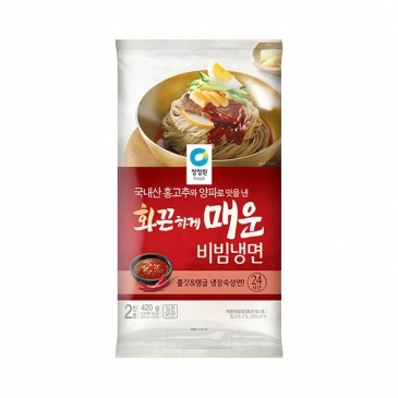 청정원 화끈하게 매운 비빔냉면 420g(2인분) 청정원 화끈하게 매운 비빔냉면 420g(2인분)
