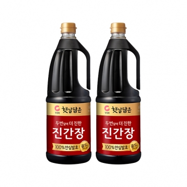 [명절식품] 청정원 두번달여더진한 진간장골드 1.7L x2개