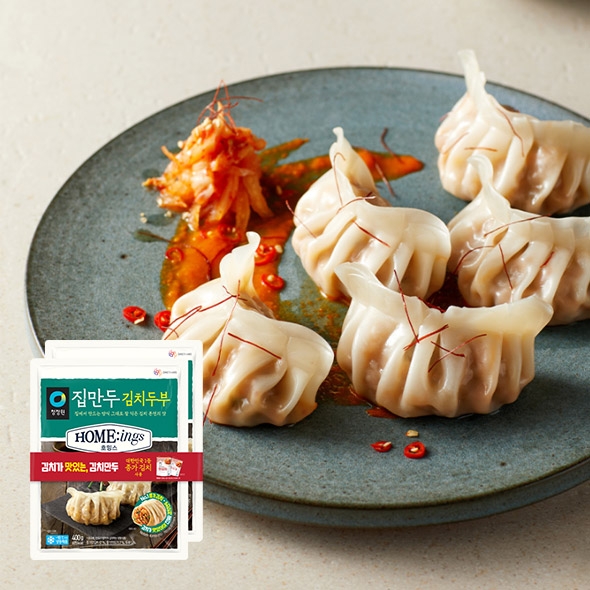 청정원 호밍스 집만두 김치두부 400g*2(번들)