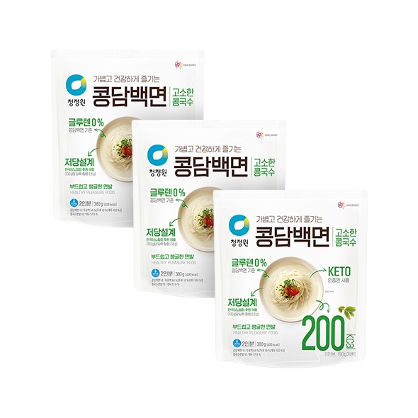 청정원 콩담백면 콩국수 380g x3개