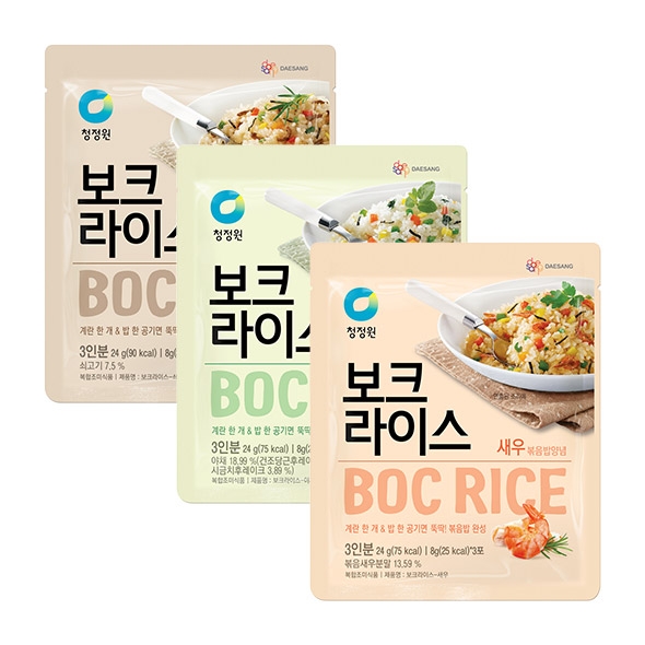 청정원 보크라이스 3종(쇠고기, 야채, 새우)