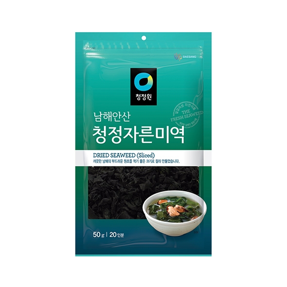 청정원 남해안산 청정 자른 미역 50g(지퍼)(20인분)