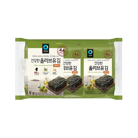 청정원 올리브유 재래김 5gx9봉(6+3)(번들)