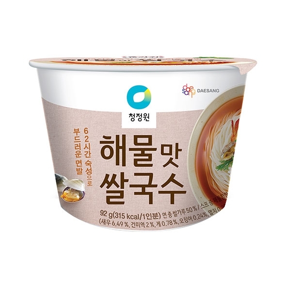 청정원 해물맛 컵쌀국수 92g