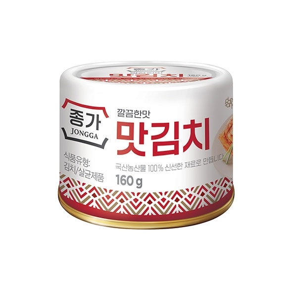 종가 깔끔한 맛김치 160g(캔)