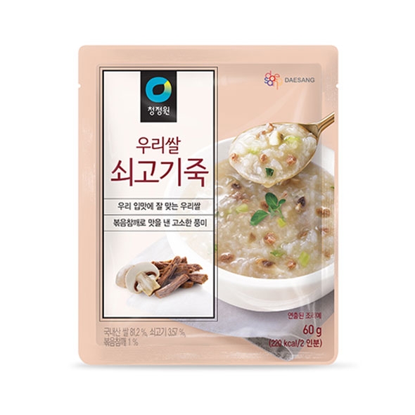청정원 우리쌀 쇠고기죽 60g(2인분)