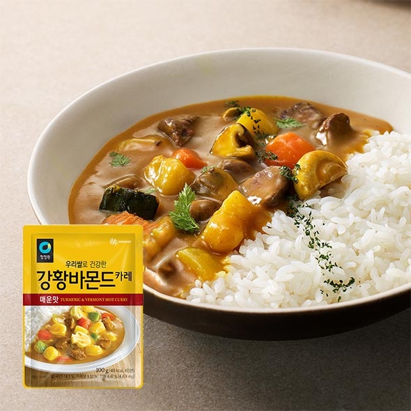 청정원 우리쌀 강황바몬드 매운맛 100g 카레분말 (4인분)