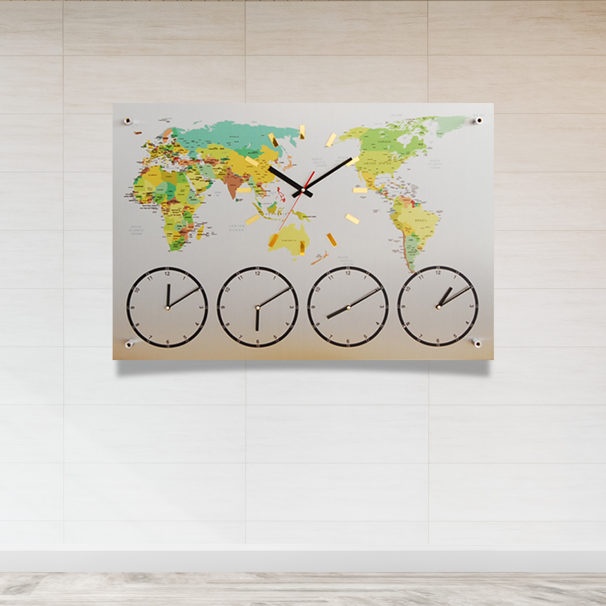 국산제작정품 월드타임벽시계-중형 80cm 다국적세계벽시계 세계시간표시