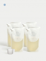 1L 리필 세제 시그니처 4개 세트 1Box+100ml 실리콘 계량컵 1개