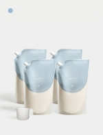 1L 리필 유연제 시그니처 4개 세트 1Box+100ml 실리콘 계량컵 1개