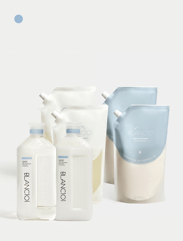 1L 리필 세제 2개+유연제 2개 시그니처 세트 1Box+1.6L 세제유연제 시그니처 세트