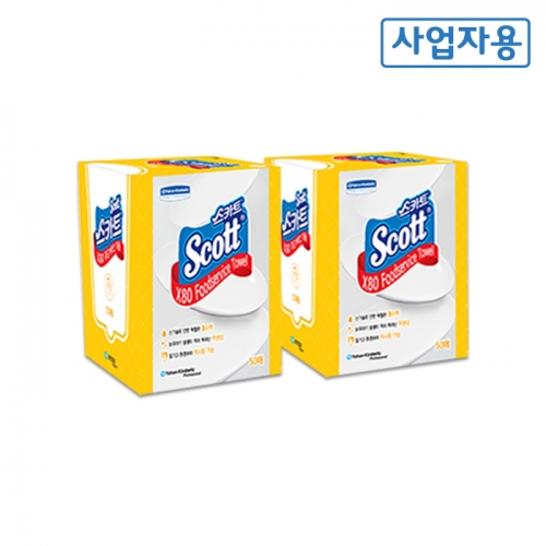 스카트X80 빨아쓰는 행주 50매 (옐로우) 42352