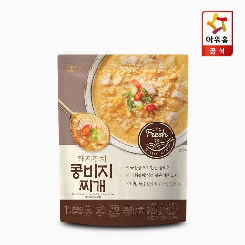 [아워홈] 돼지 김치 콩비지찌개 300g x 12입 (1BOX)