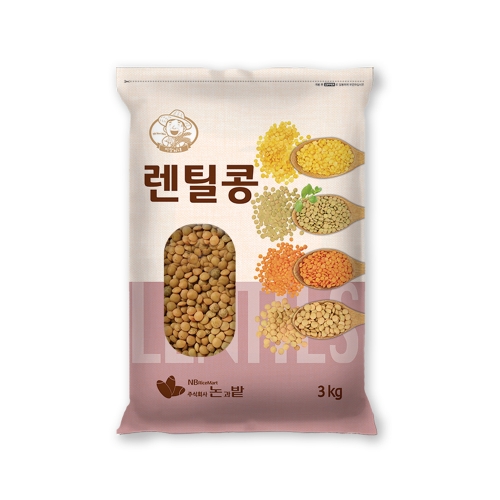 [논앤밭위드]이장님네 렌틸콩(수입산) 3kg *면세