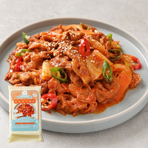 [10%할인] 리뉴얼! 만능김치제육 560g (제조사,패키지,스펙변경) 두부김치, 두루치기, 제육볶음, 김치찌개 OK