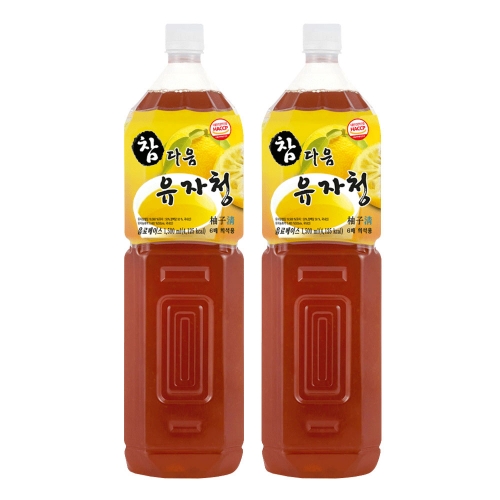 [딜리프] 참다음 유자청 농축액_음료베이스1500ml X 2