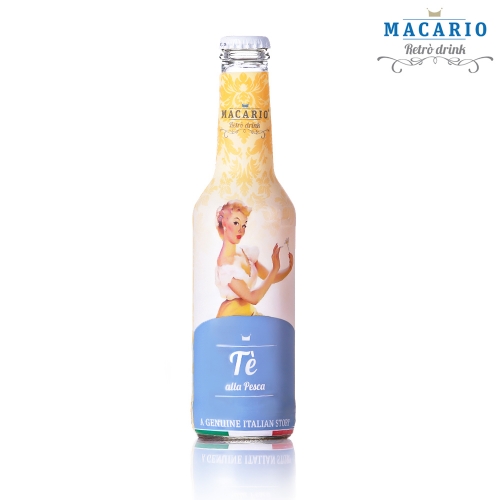 [마카리오] 마카리오 MACARIO 이탈리아 레트로 음료 테알라페스카(복숭아블랙티) 275ml 12병입