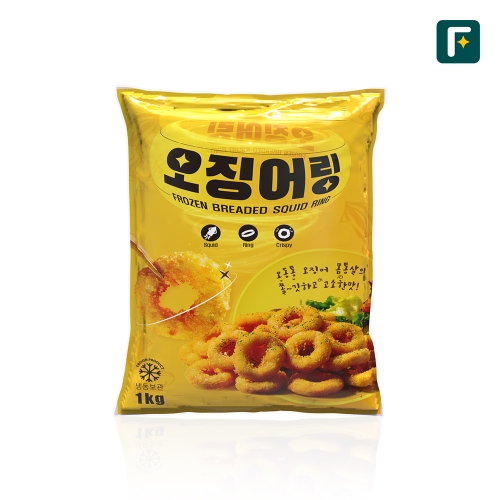 [펀쿡] 튀김용 오징어링 1kg 통살 오징어 튀김 맥주집 분식집 업소용