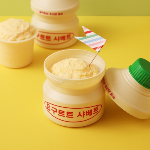 [가격인하][단품세트] 요구르트샤베트 본품280ml+케이스 85g