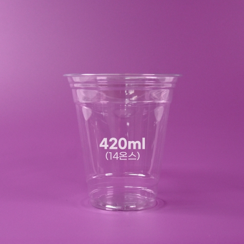 98파이 14온스 (420ml) 아이스컵 PET 투명 1000개 1박스