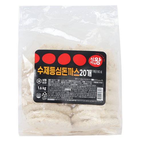 [식자재왕] 수제등심돈까스 80g*20 1.6kg