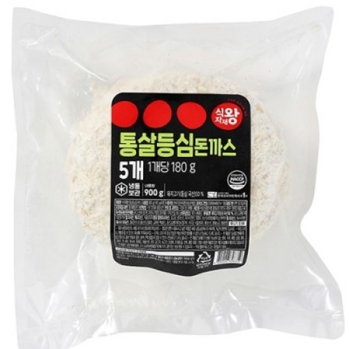 [식자재왕] 통살등심돈까스 180g*5 900g