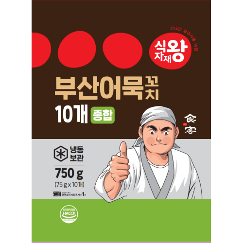 [식자재왕] 꼬치어묵 종합 75g*10 750g