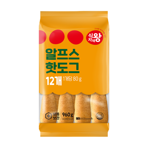 [식자재왕] 알프스핫도그  (80gx12ea) 960g