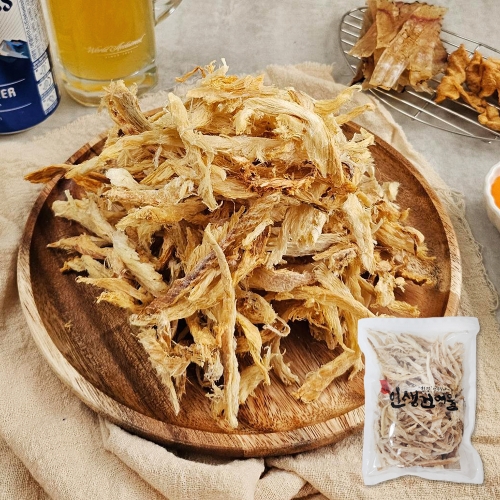 [인생건어물]순살먹태채(각10봉) 100g 머리+껍질 포함 (소스 3종 증정)*면세