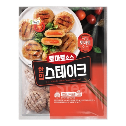 [9%할인][굿프랜즈] 토마토소스한입스테이크 980g