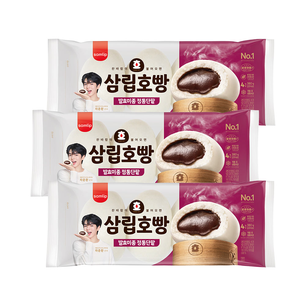 삼립 발효미종 상온호빵 정통단팥 4입 3봉
