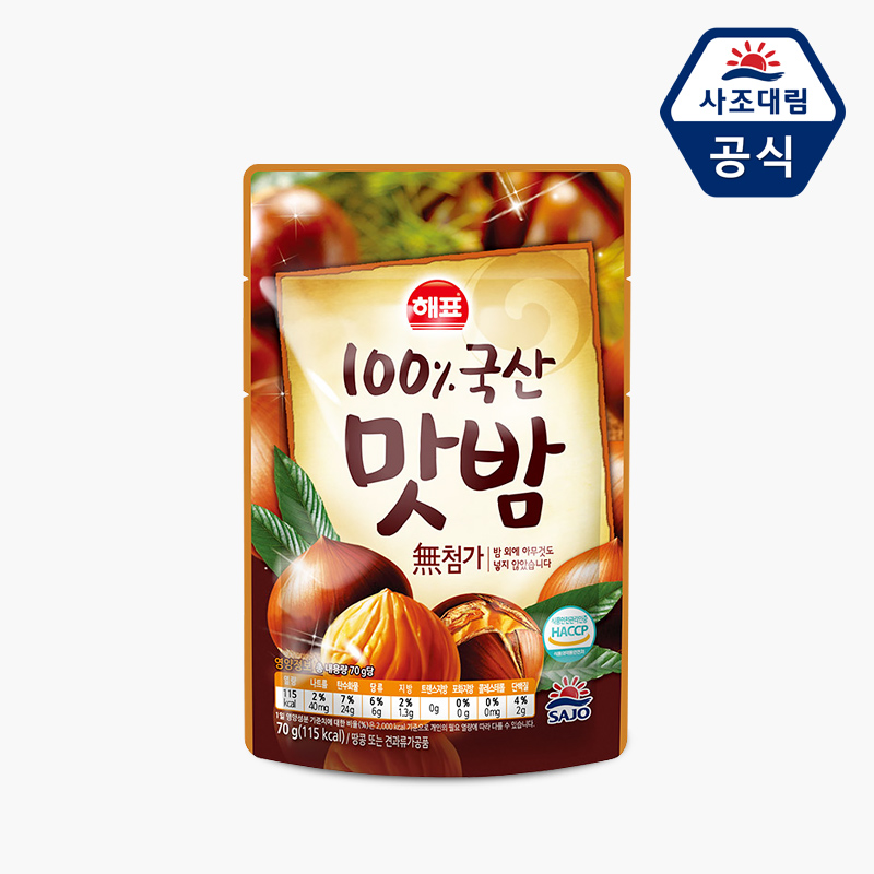 [사조] 국산 맛 밤 70g x 30p