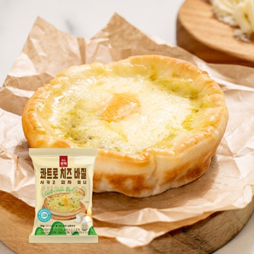 콰트로 치즈 바질 시카고 피자 미니 70g