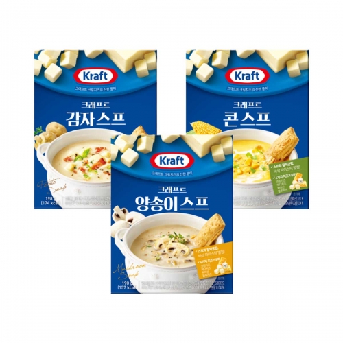 크래프트 크림치즈 스프 6팩 (양송이/콘/감자)