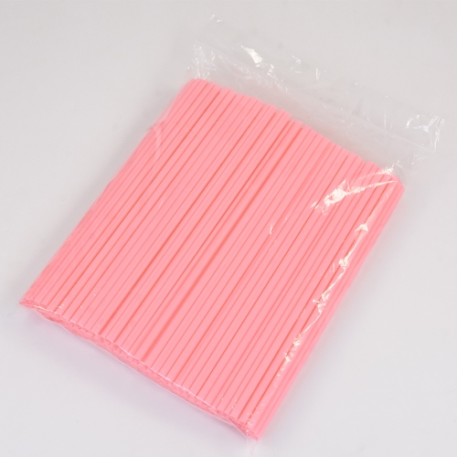 [대성산업] 6X25 하트 핑크 스트로우 벌크 포장 200개