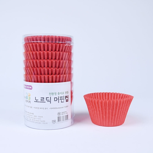 [대성산업] 노르딕 색지 머핀컵 대 레드 200매