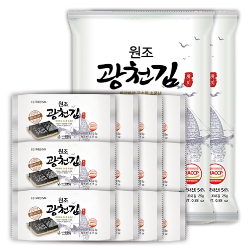 [원조광천김]도시락김5g 12봉+전장김25g 2봉