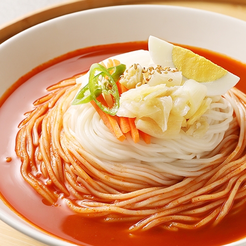 푸딩프렙 동치미물비빔국수 450g_시원한 육수와 쫄깃한 소면!