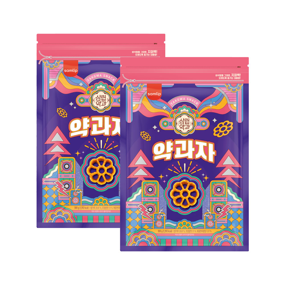 삼립약과 달콤고소한 크리스피 약과자 300g 2봉 / 지퍼백 포장