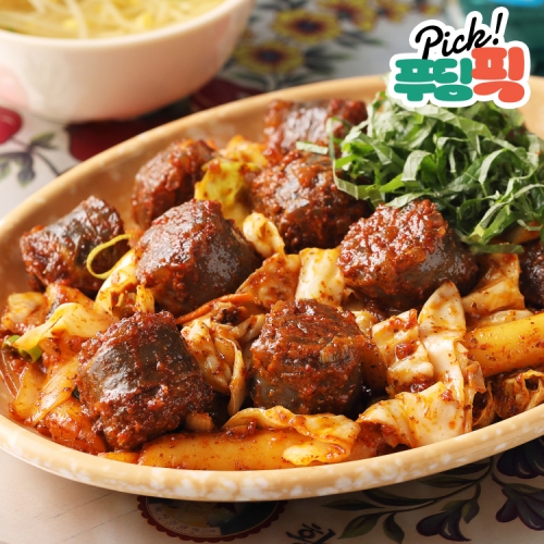 [리뉴얼 10%할인] 푸딩픽 매콤순대볶음 380g_야채제외 가성비 알뜰구성