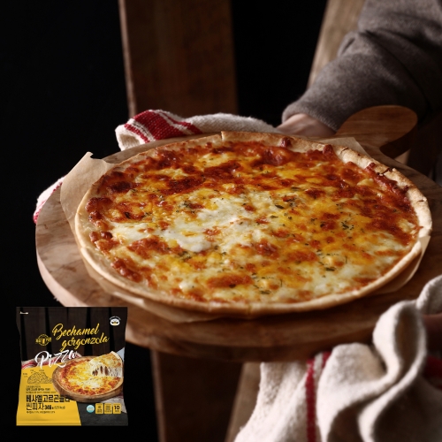 [맛보기샘플x매장사업자전용] 베샤멜 고르곤졸라 씬크러스트 피자 346g_(10인치)