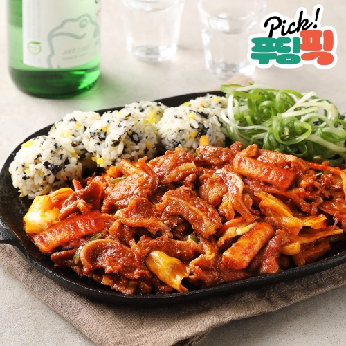 [10%할인] 푸딩픽 오돌뼈볶음(떡사리) 310g_리뉴얼 야채제외 가성비구성!