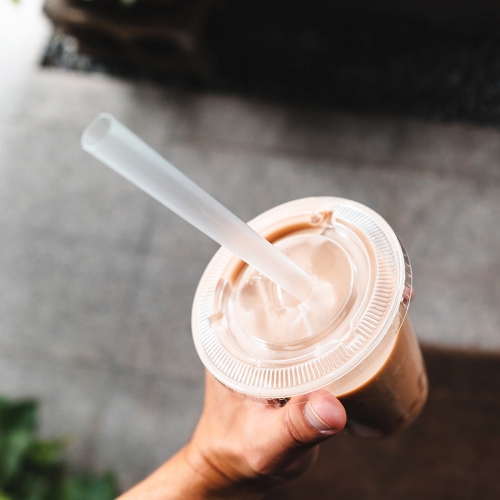 [대성산업] 12x28 개별포장 투명 일자 버블티 스트로우 1봉 200개