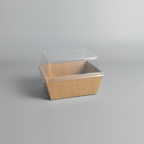 [대성산업] 일회용 다용도 종이 트레이 이중 크라프트 DRP-34(뚜껑) 1박스